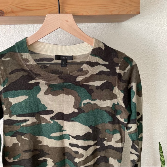 J Crew Merino wool Camo sweater NWOT - Picture 3 of 11
